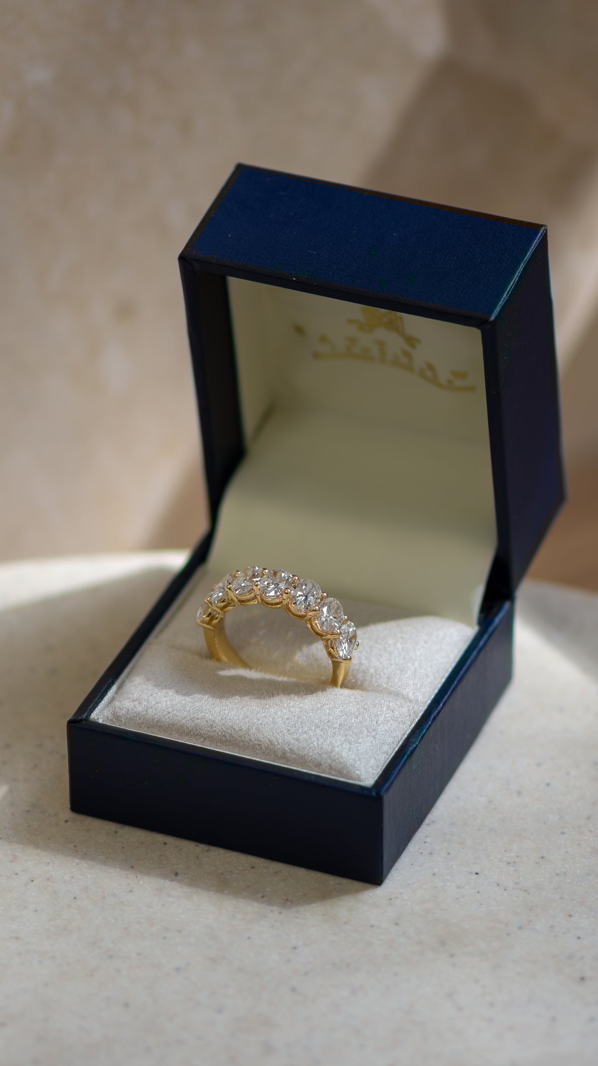 2.97ct Created Helena 7 Stone Wedding Ring R2W | Oval Cut Diamond Wedding Ring