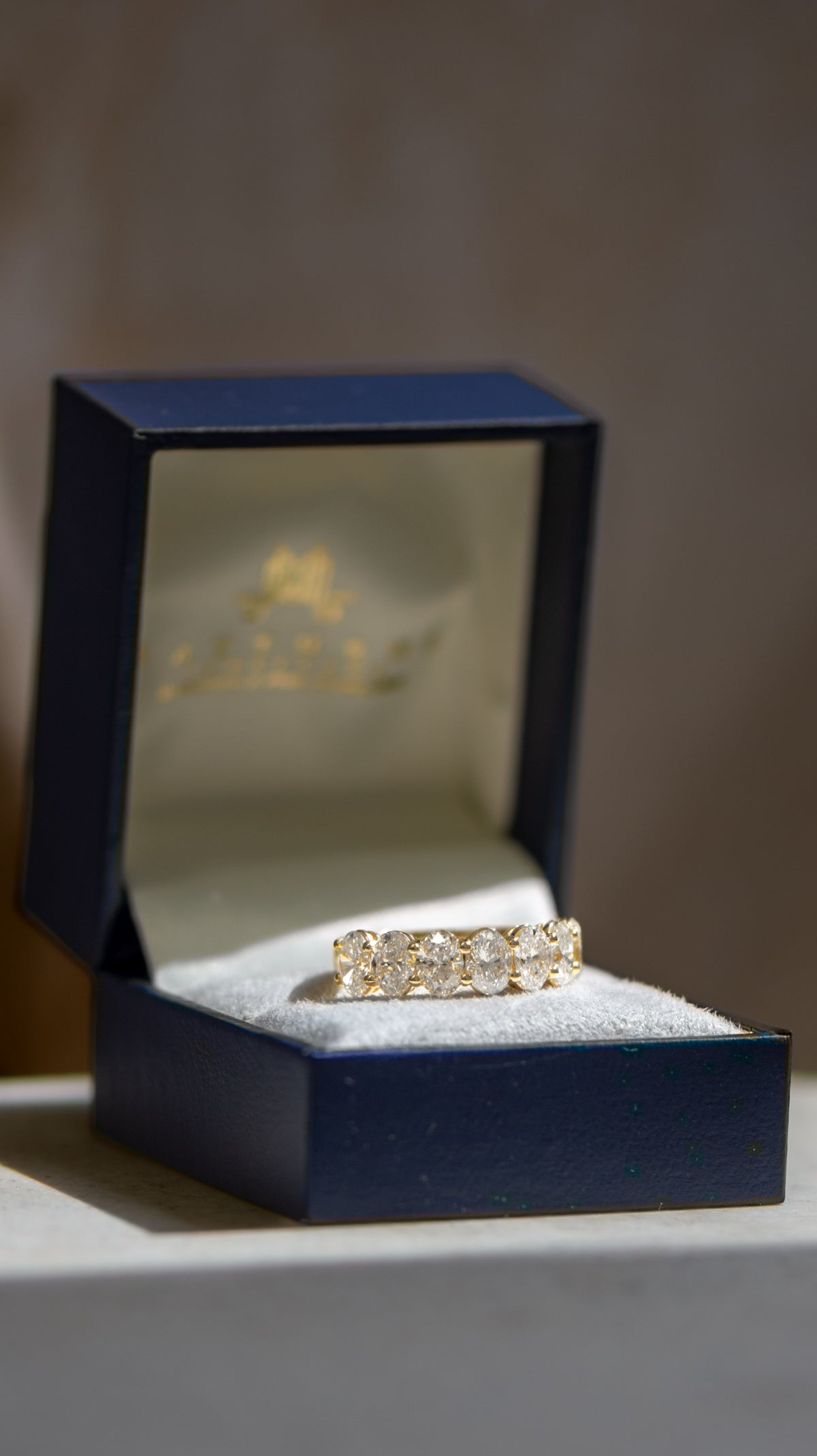 2.97ct Created Helena 7 Stone Wedding Ring | Oval Cut Diamond Wedding Ring