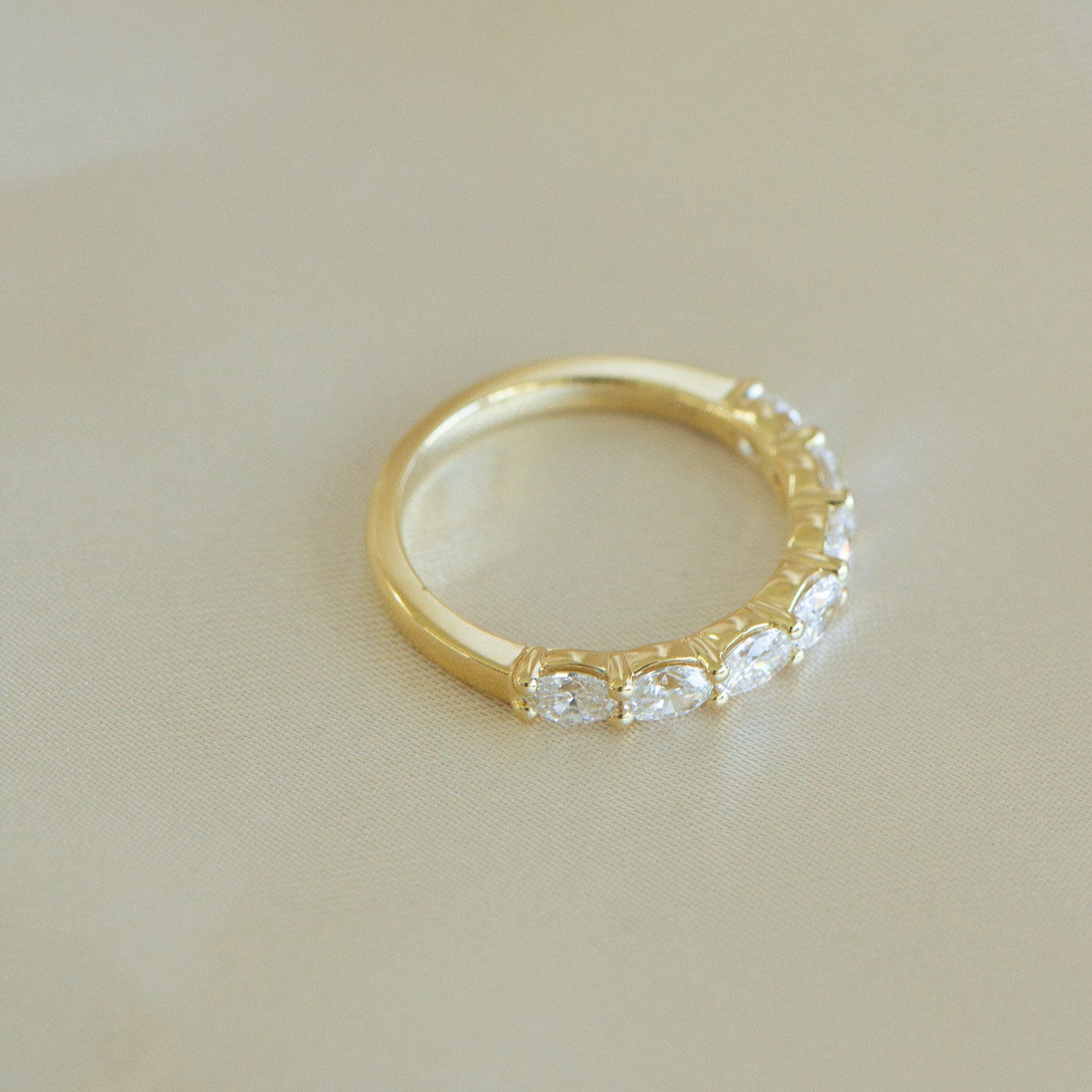 East West Helena | Oval Diamond Wedding Band