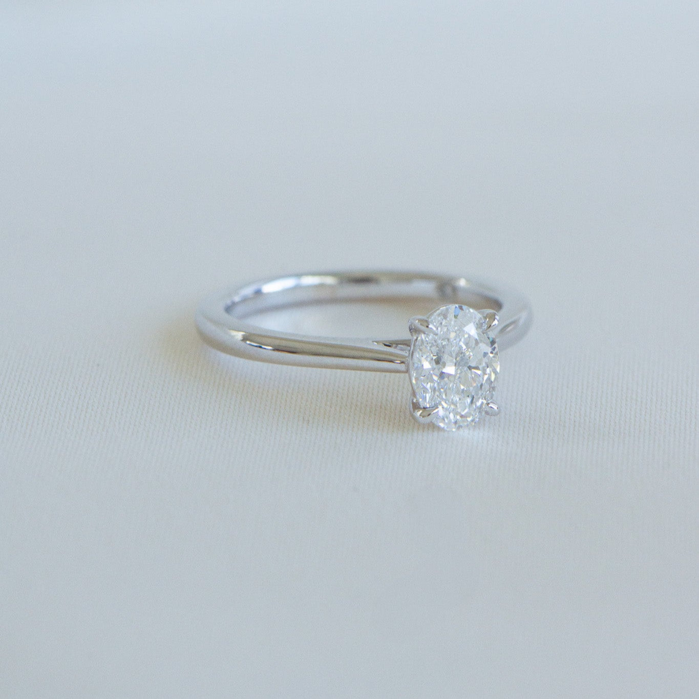 Oval natural diamond engagement ring, Heritage Helena 1.01ct, GIA certified, Matthews Jewellers