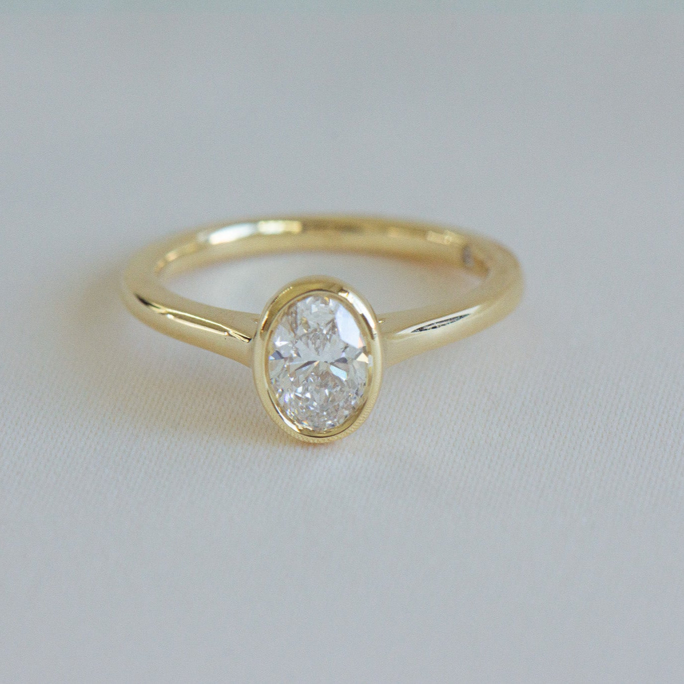 Heritage Helena | 0.90ct Natural Bezel Oval Engagement Ring