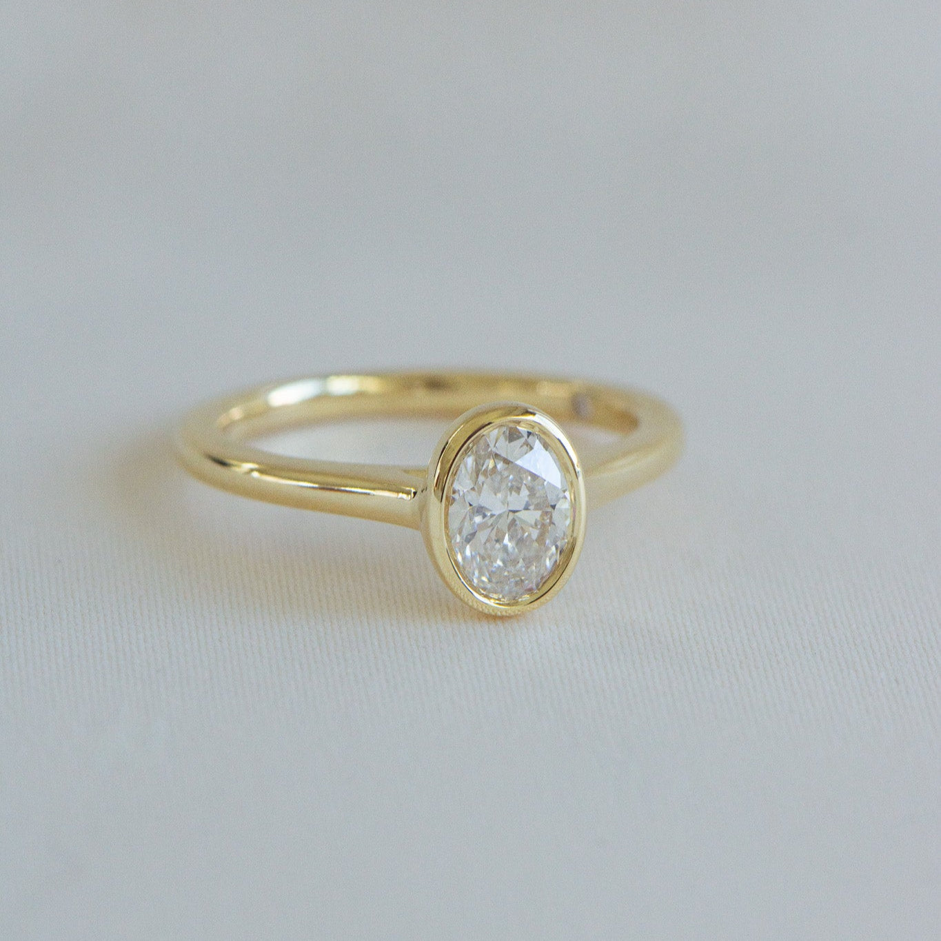 Heritage Helena | 0.90ct Natural Bezel Oval Engagement Ring