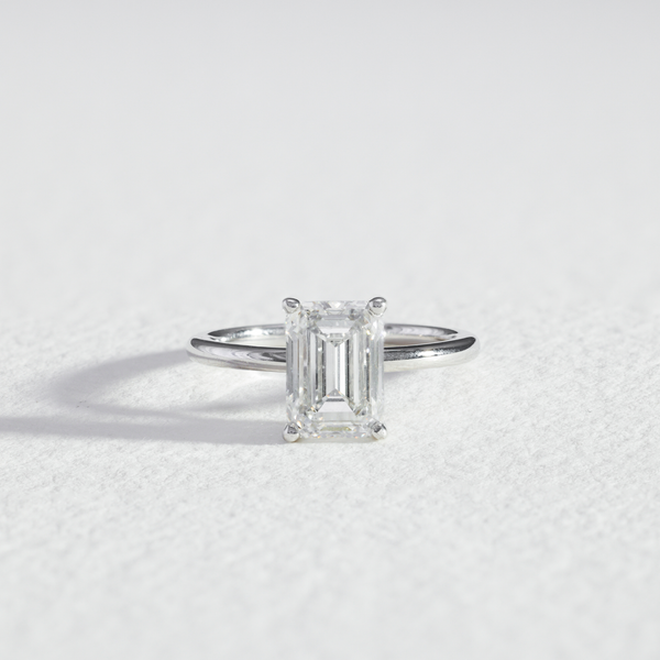 Edith | Emerald Cut Diamond Solitaire Engagement Ring