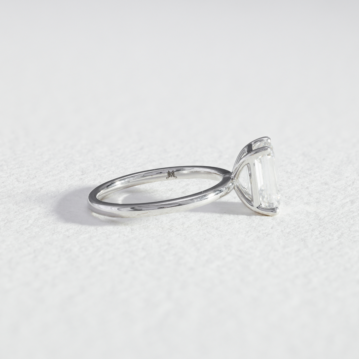Edith | Emerald Cut Diamond Solitaire Engagement Ring