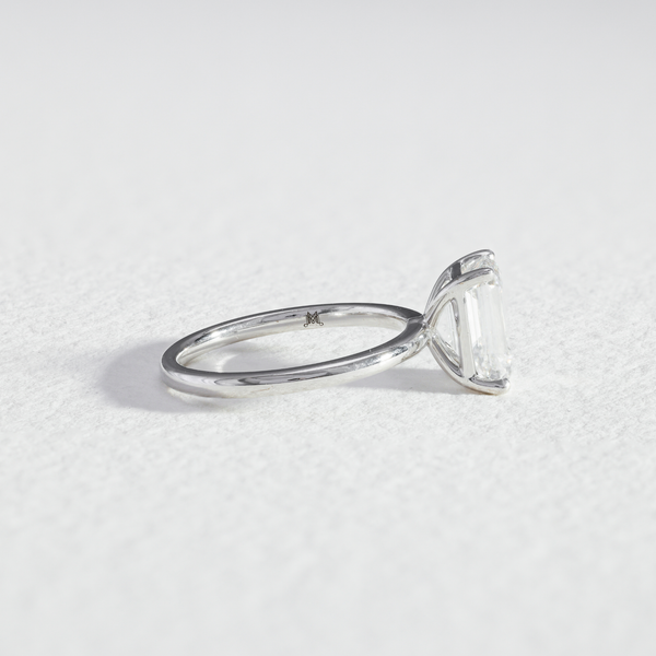 Edith | Emerald Cut Diamond Solitaire Engagement Ring