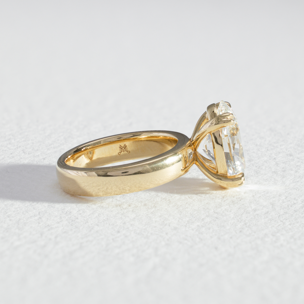 Elena Oval Diamond Solitaire Engagement Ring – view 3