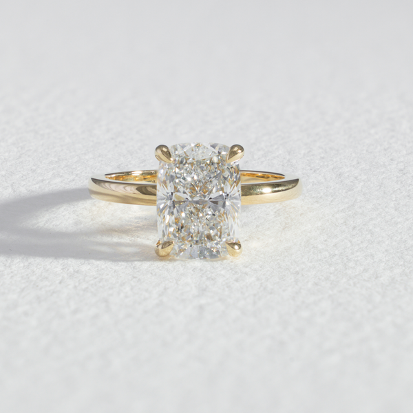 Elora | Elongated Cushion Diamond Solitaire Engagement Ring