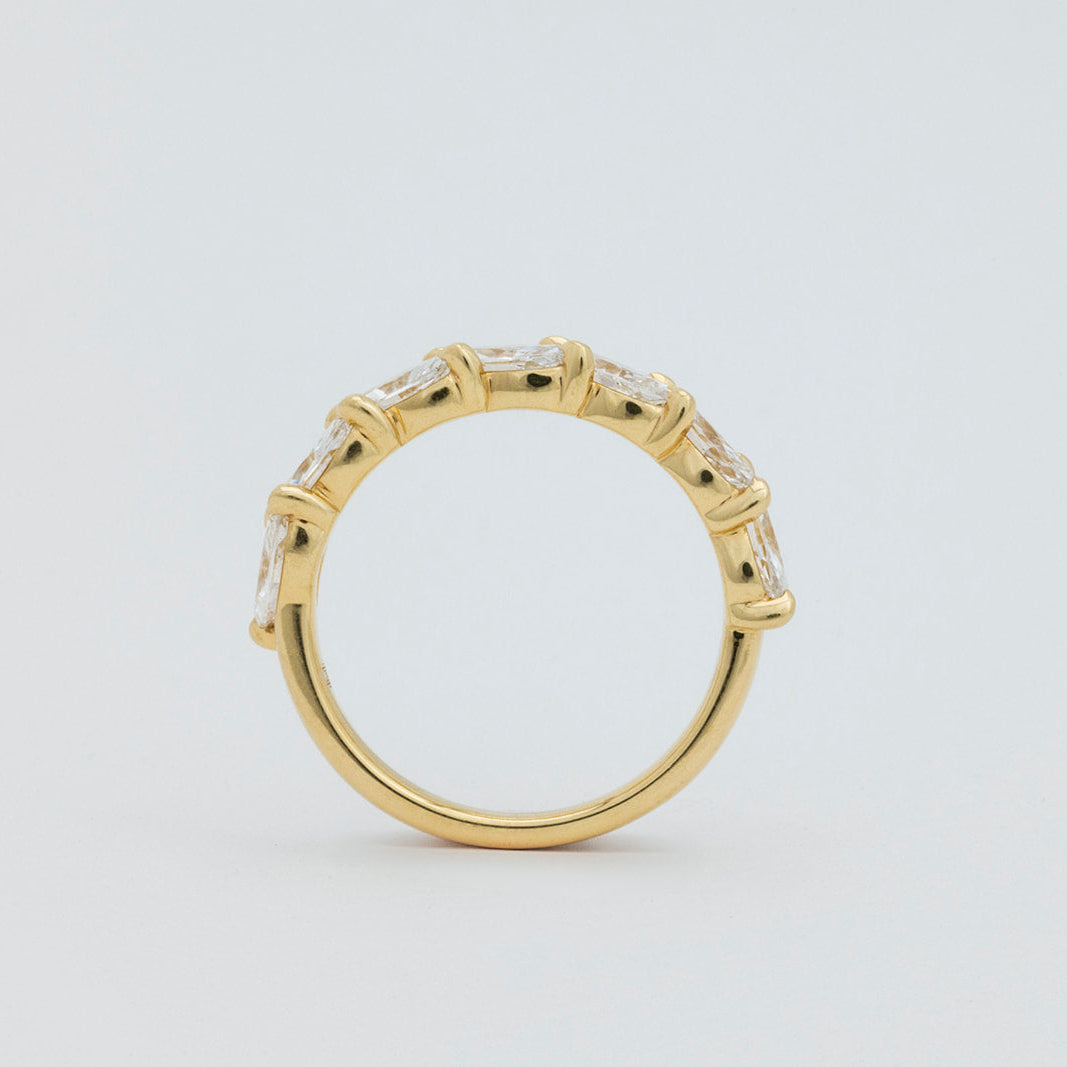 Eve marquise lab-grown diamond wedding ring in 18K gold by Matthews Jewellers Newcastle