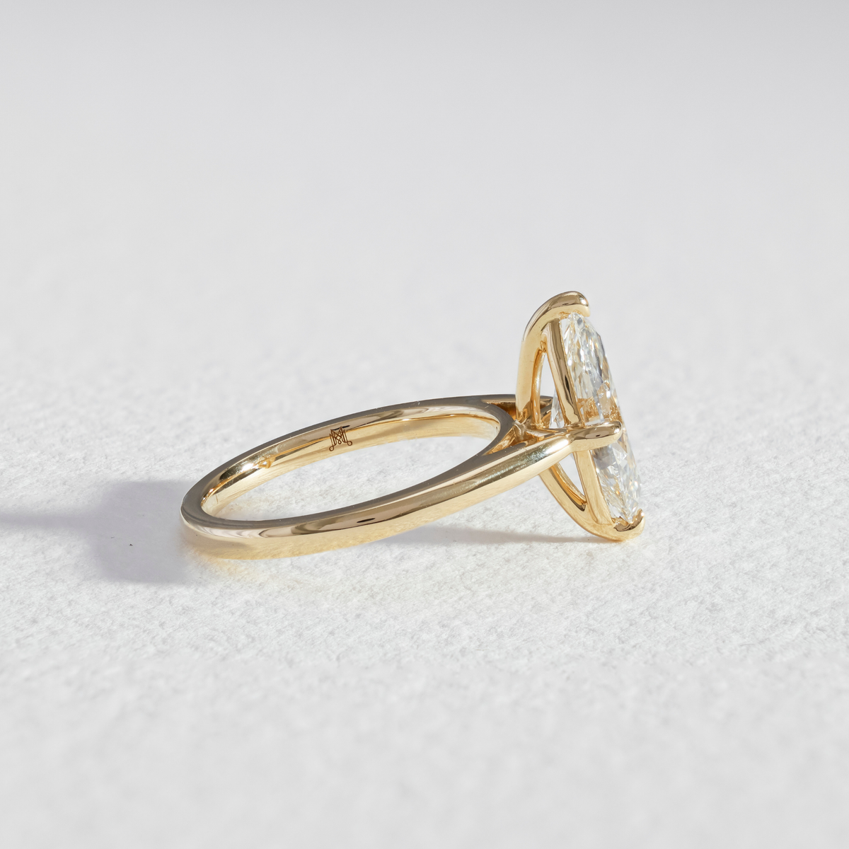 Freya Four Claw Marquise Diamond Engagement Ring – view 4