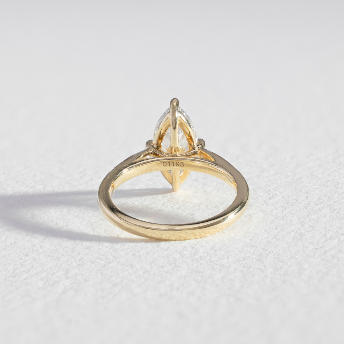Freya Four Claw Marquise Diamond Engagement Ring – view 5