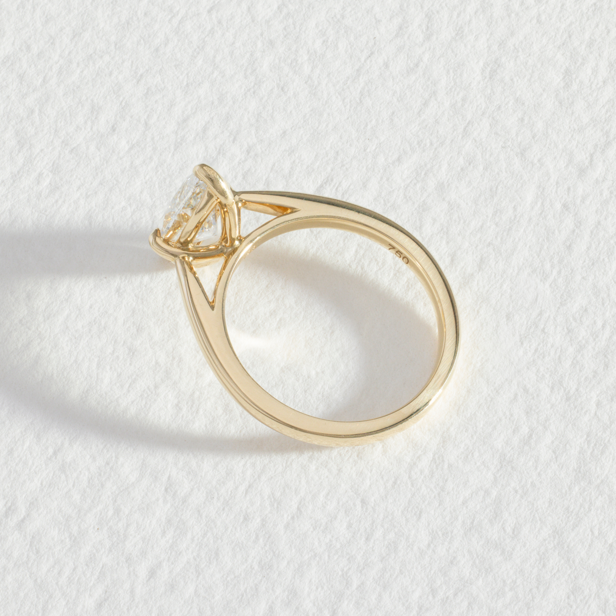 Freya Four Claw Marquise Diamond Engagement Ring – view 6