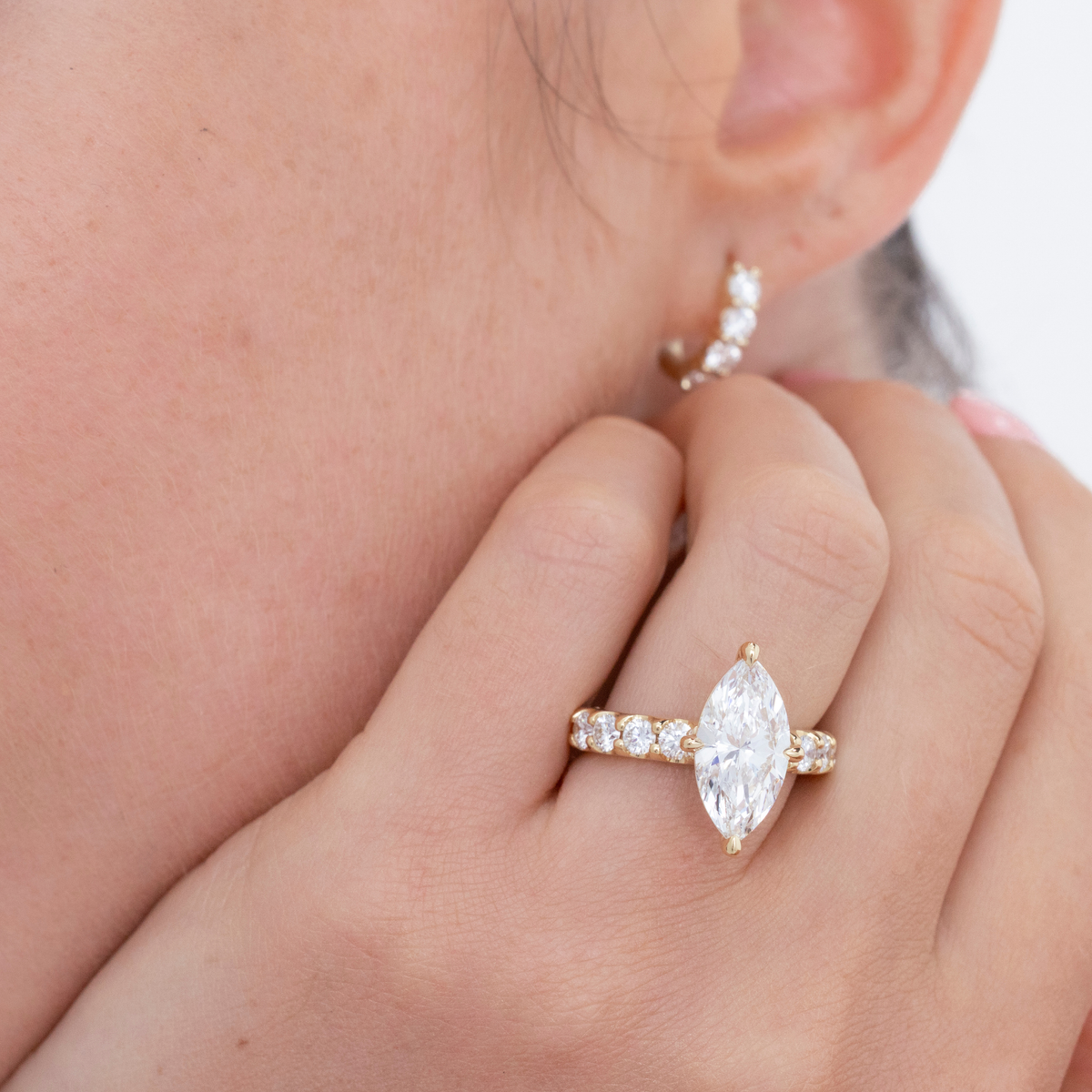 Frida | Marquise Diamond Engagement Ring