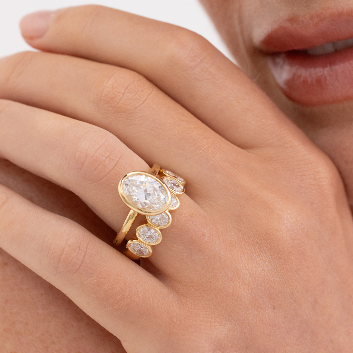 Bezel Helena | Oval Diamond Bezel Solitaire Engagement Ring