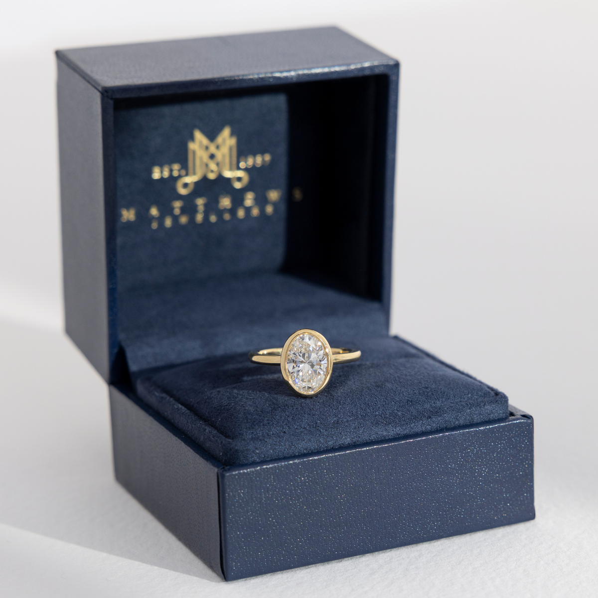 Bezel Helena | Oval Diamond Bezel Solitaire Engagement Ring