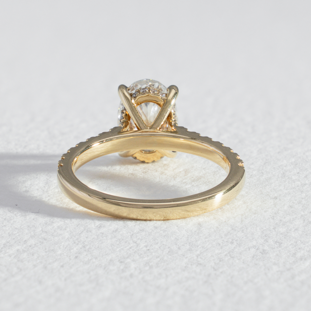 Pavé Helena | Oval Diamond Engagement Ring with Diamond Band