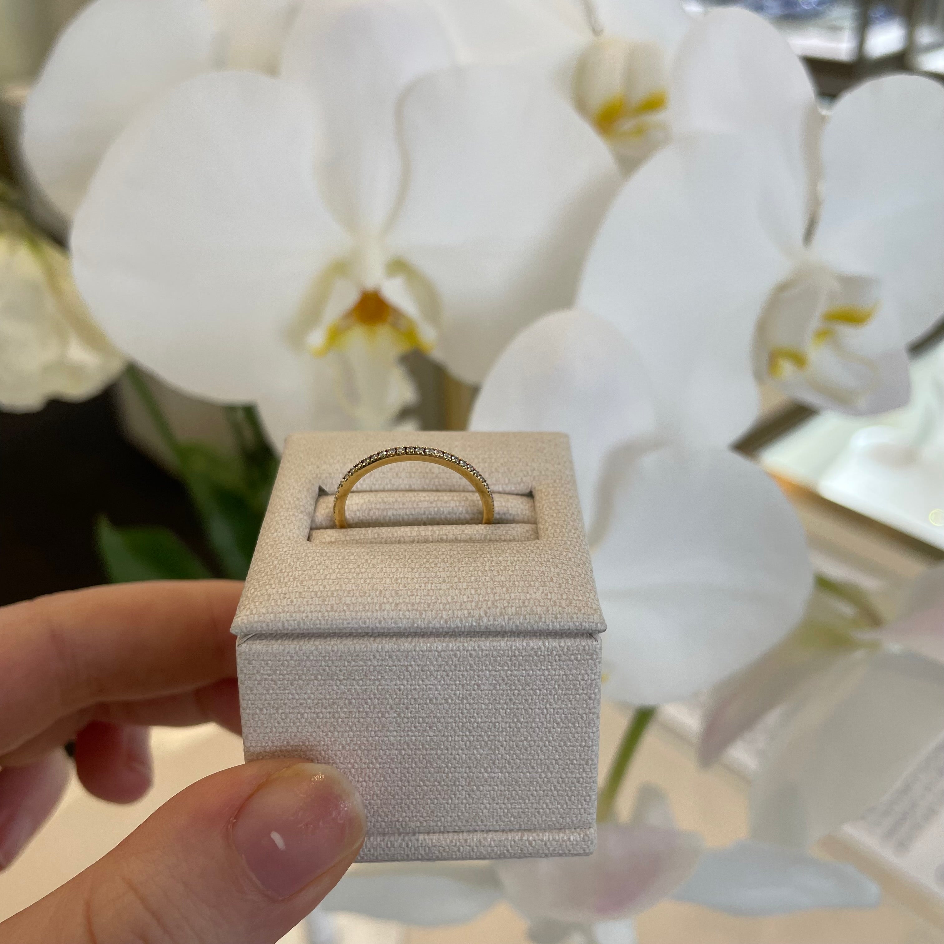 Hearts on Fire Eternity Band Yellow Gold