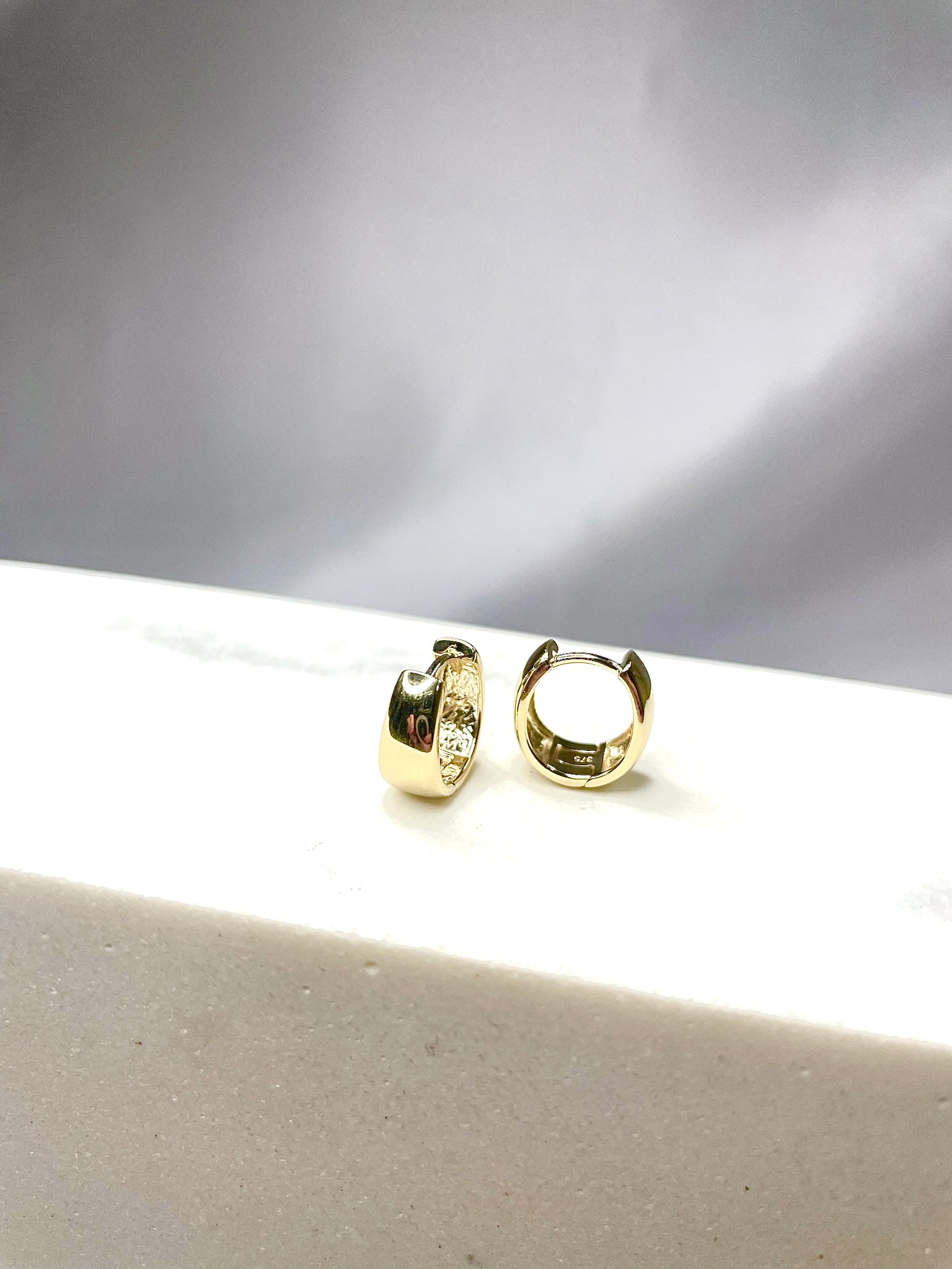 Hinged Tapered Gold Earrings