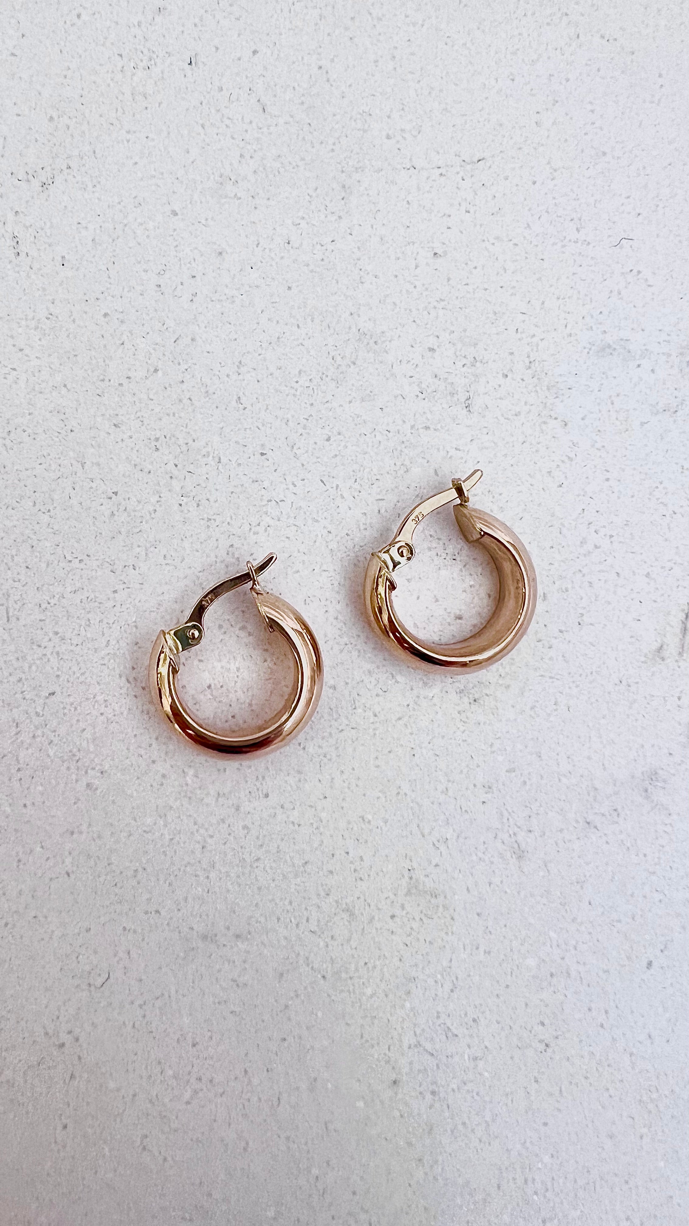 Small Domed Polished Hoop Earrings