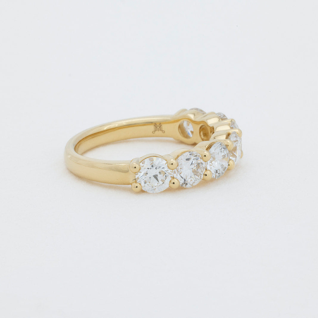 Elegant Jana round diamond wedding ring in 18K yellow gold by Matthews Jewellers Newcastle