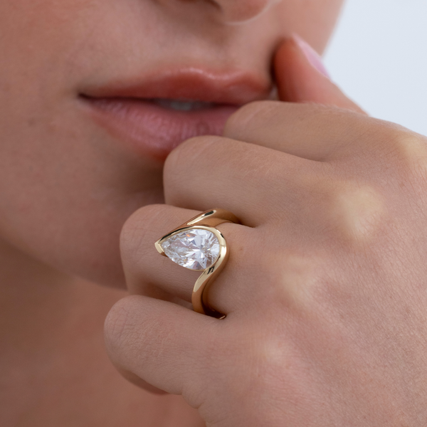 Lola | Pear Diamond Wrap Engagement Ring