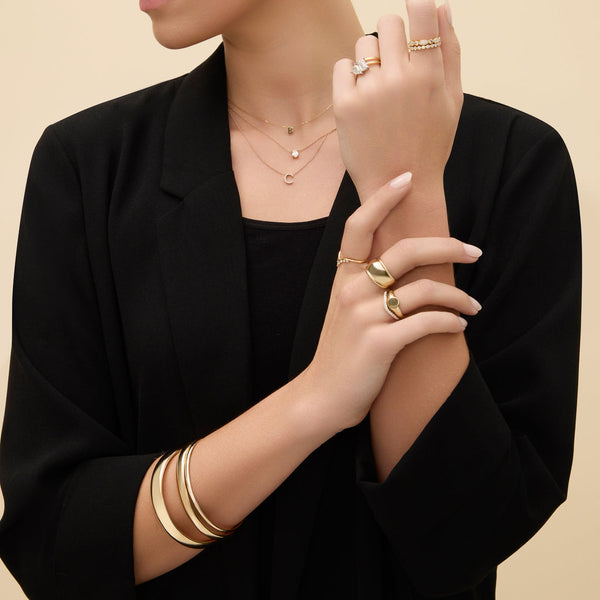 9ct Rose Gold Silver Filled Bangle | 4.5mm