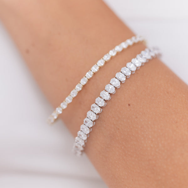 Oval Diamond Tennis Bracelet