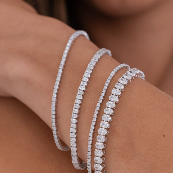 Oval Diamond Tennis Bracelet