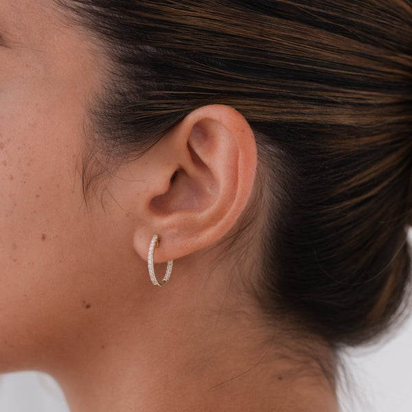 Inside Out Diamond Hoops