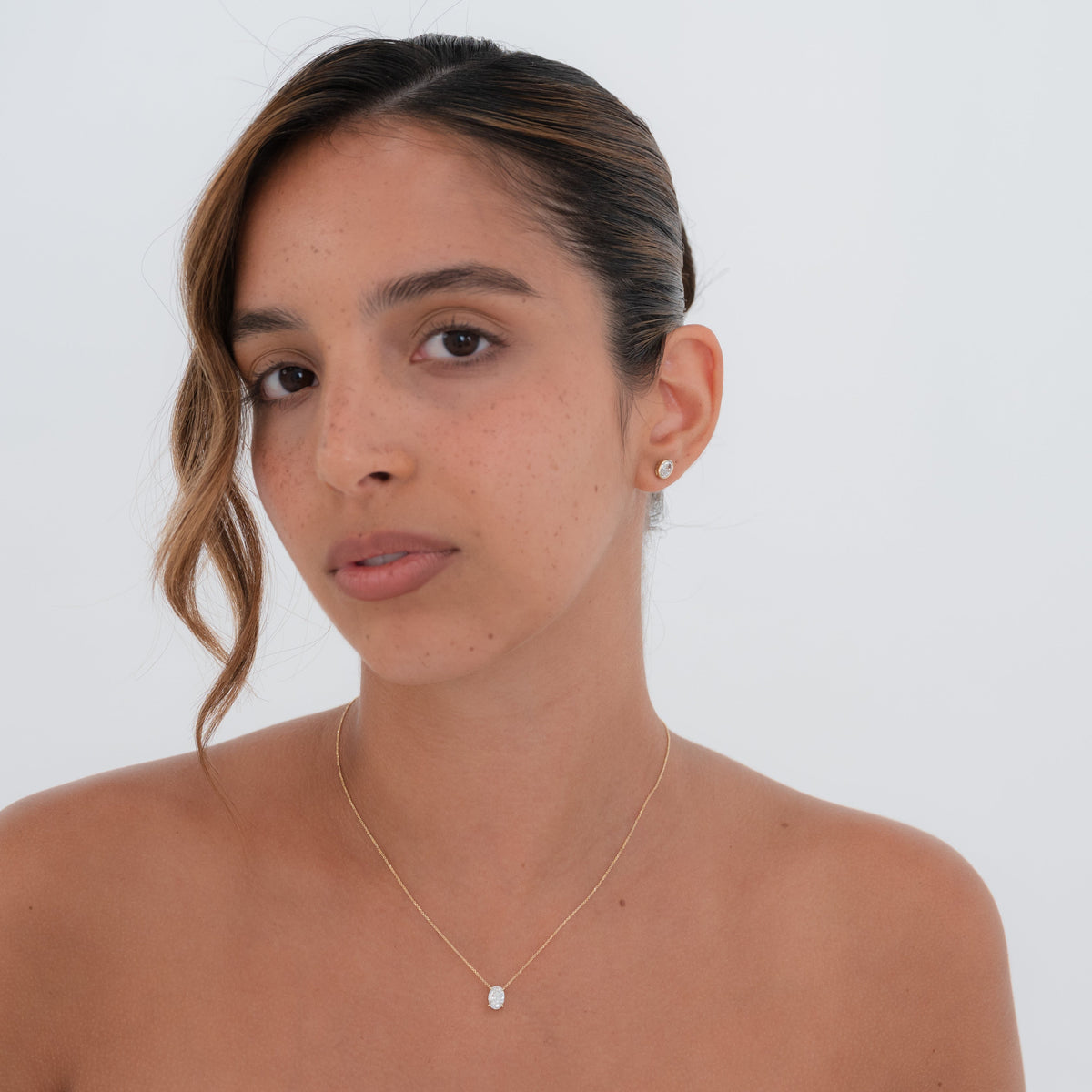 Oval Diamond Necklace