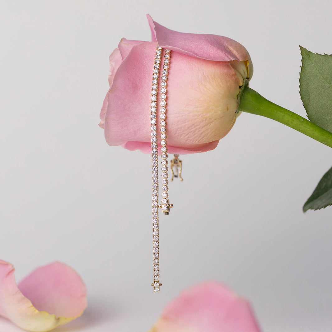 Bezel Round Tennis Bracelet | Available Now