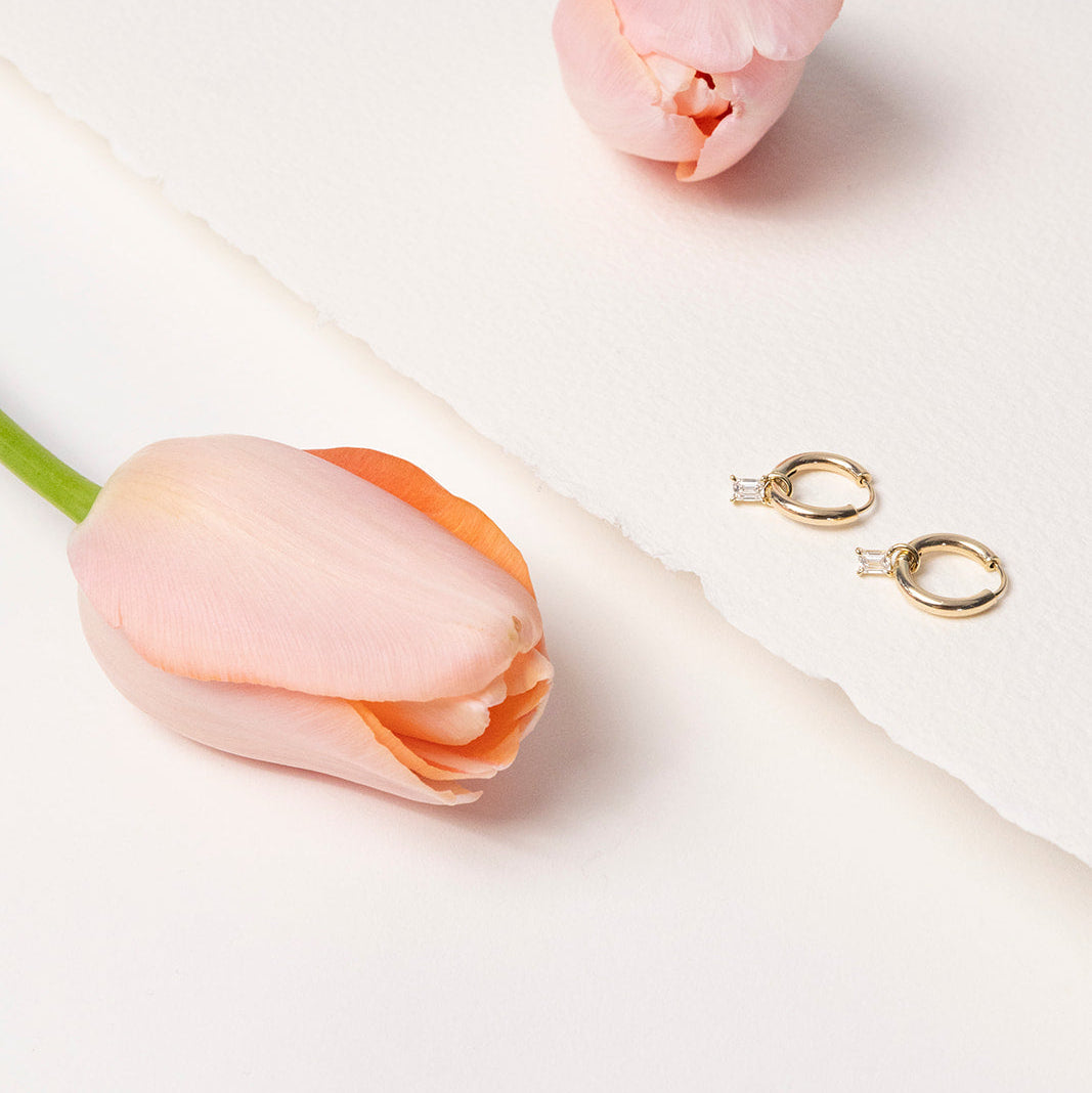 Lustre Emerald Cut Diamond Earring Charm | Available Now