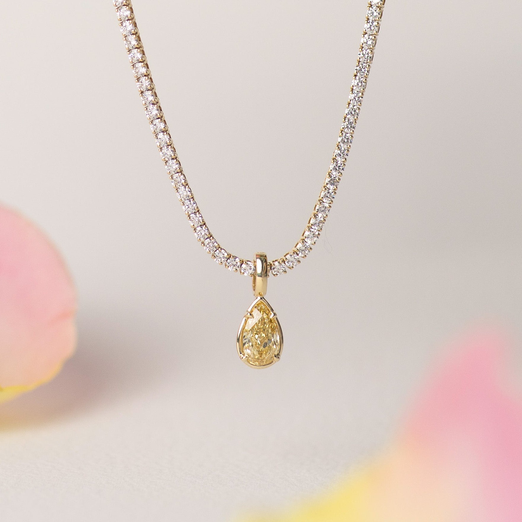 Allure Pear Yellow Diamond Enhancer | One of a Kind