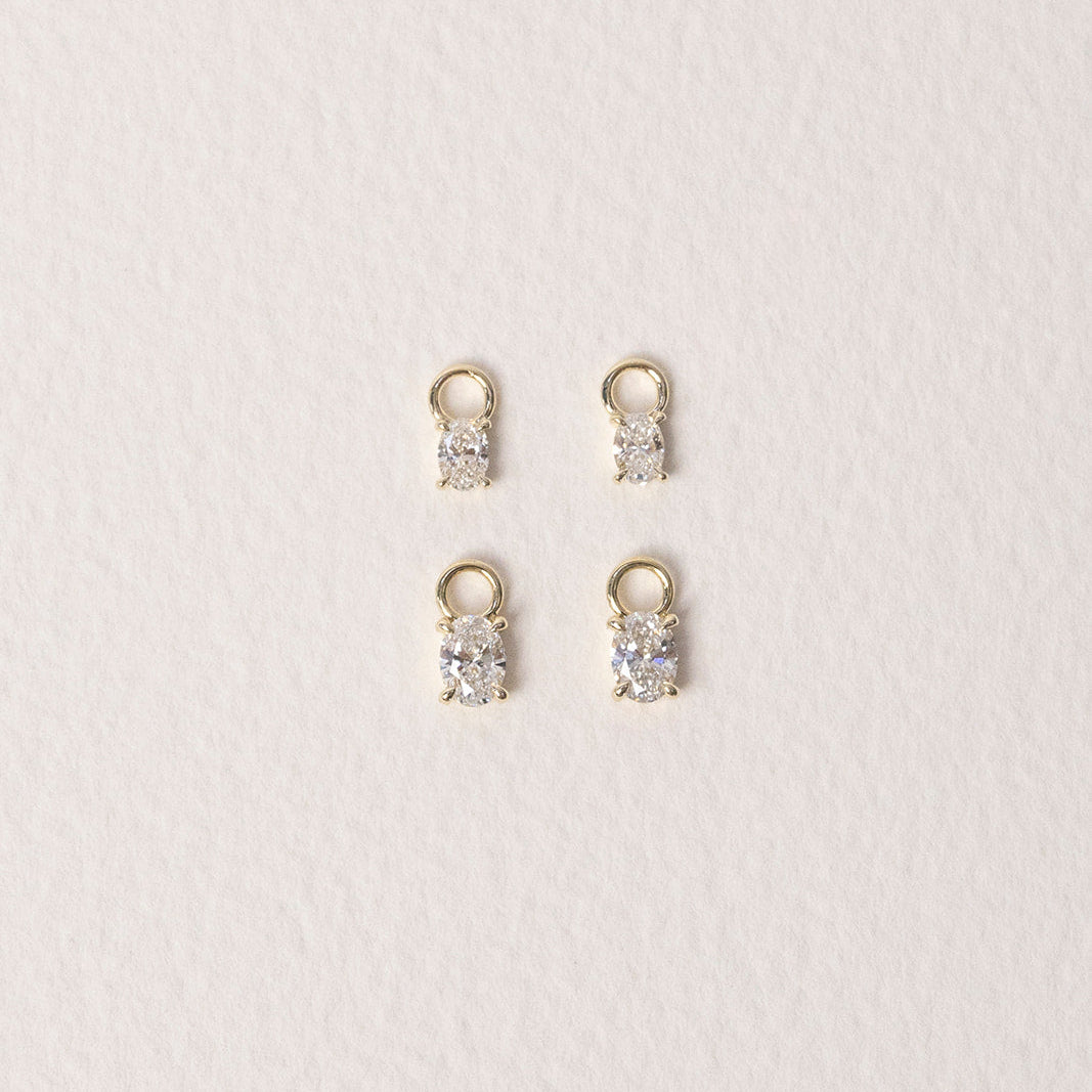 Lustre Oval Diamond Earring Charm | Available Now
