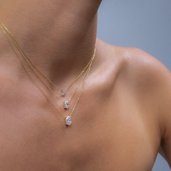 Oval Diamond Necklace
