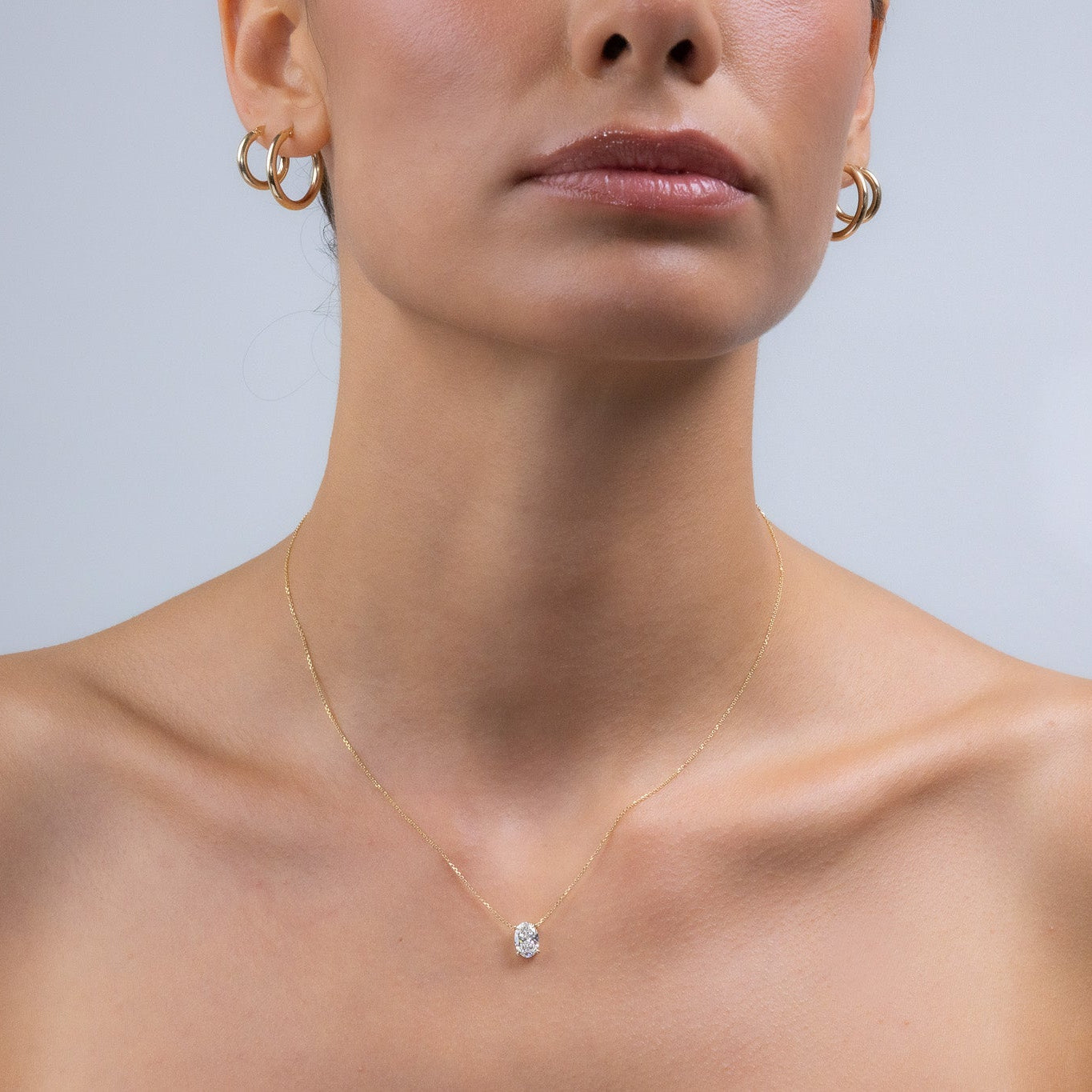 Gold Plain Hoop Earrings