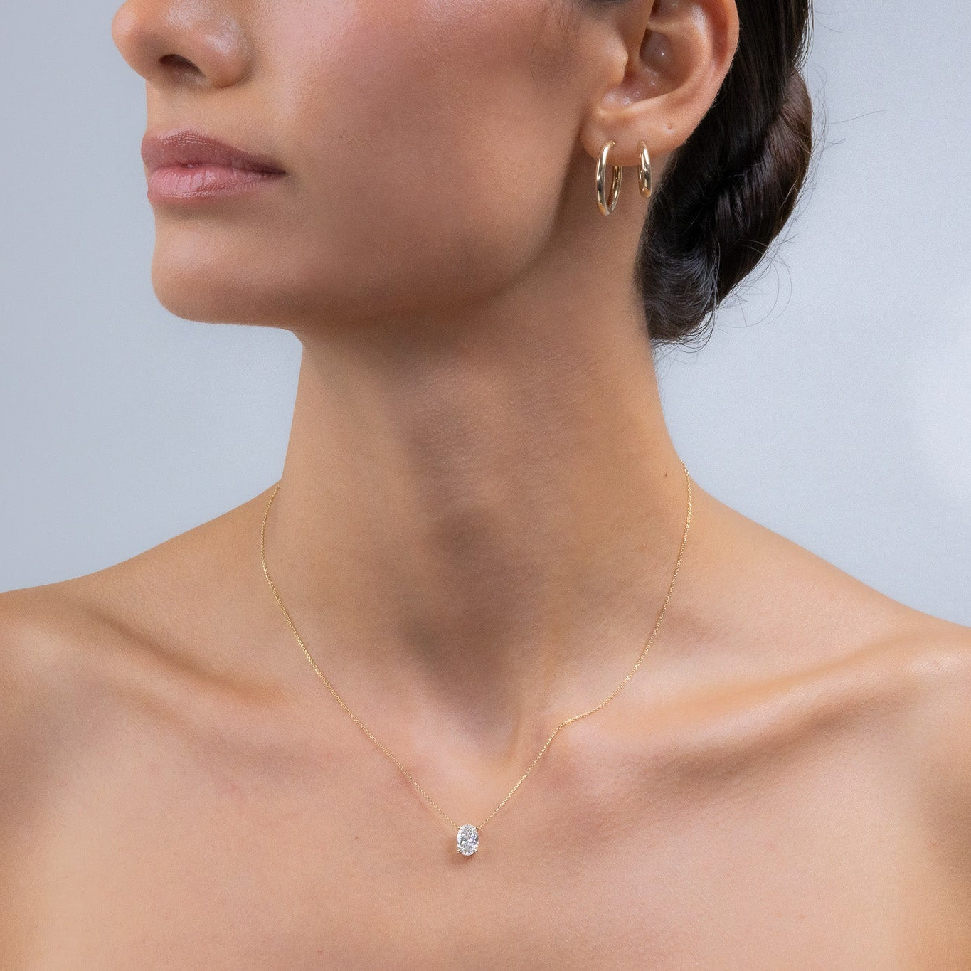 Gold Plain Hoop Earrings | R2W