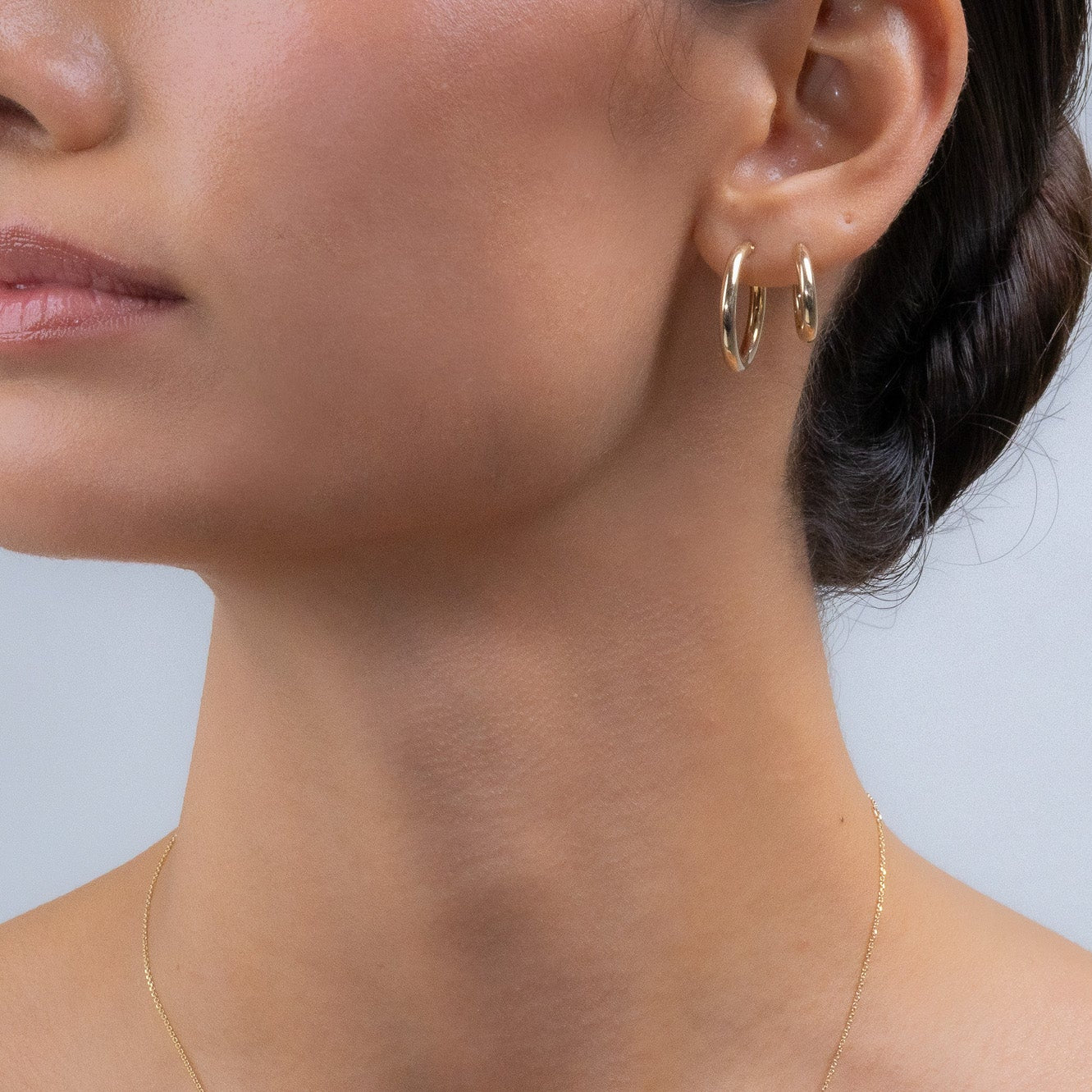 Gold Plain Hoop Earrings