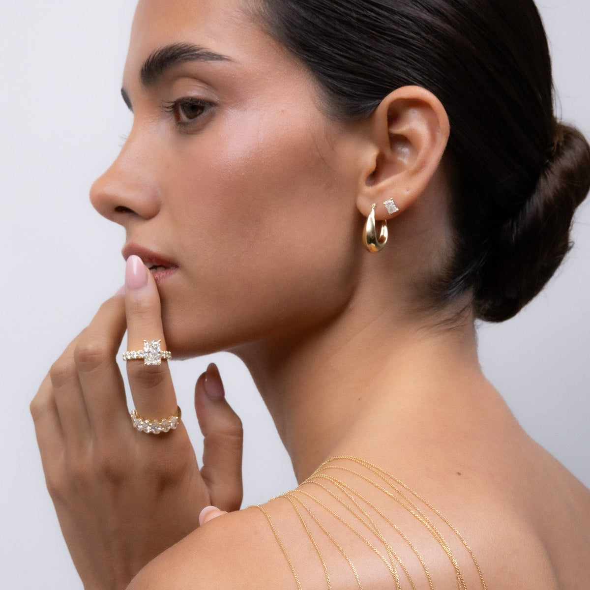 Radiant Diamond Studs