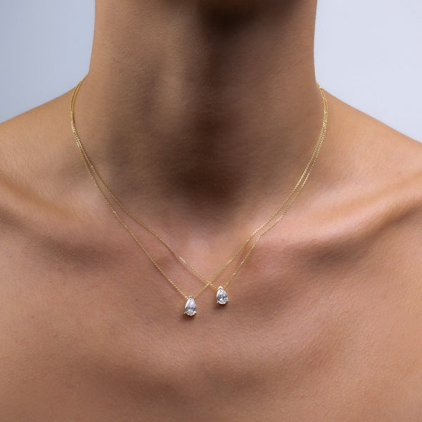 Pear Diamond Necklace