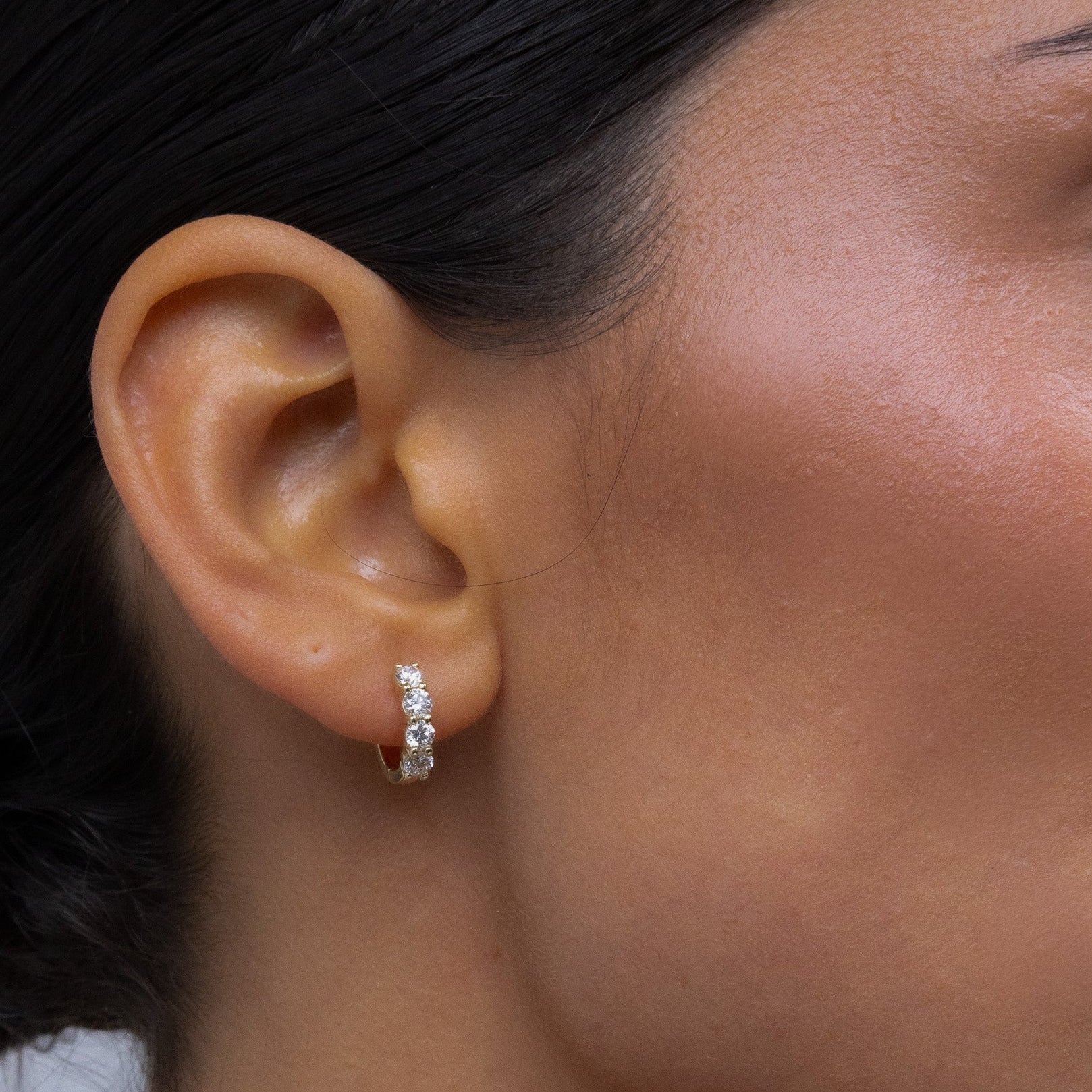 Diamond Huggie Hoops | PRE ORDER