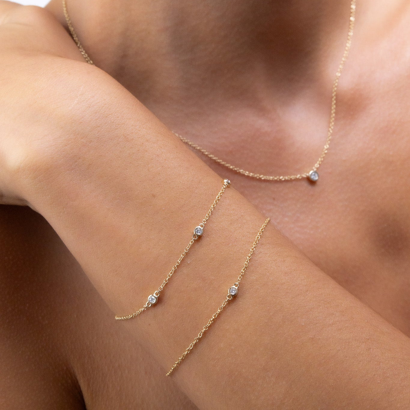 Single Bezel Round Diamond Bracelet