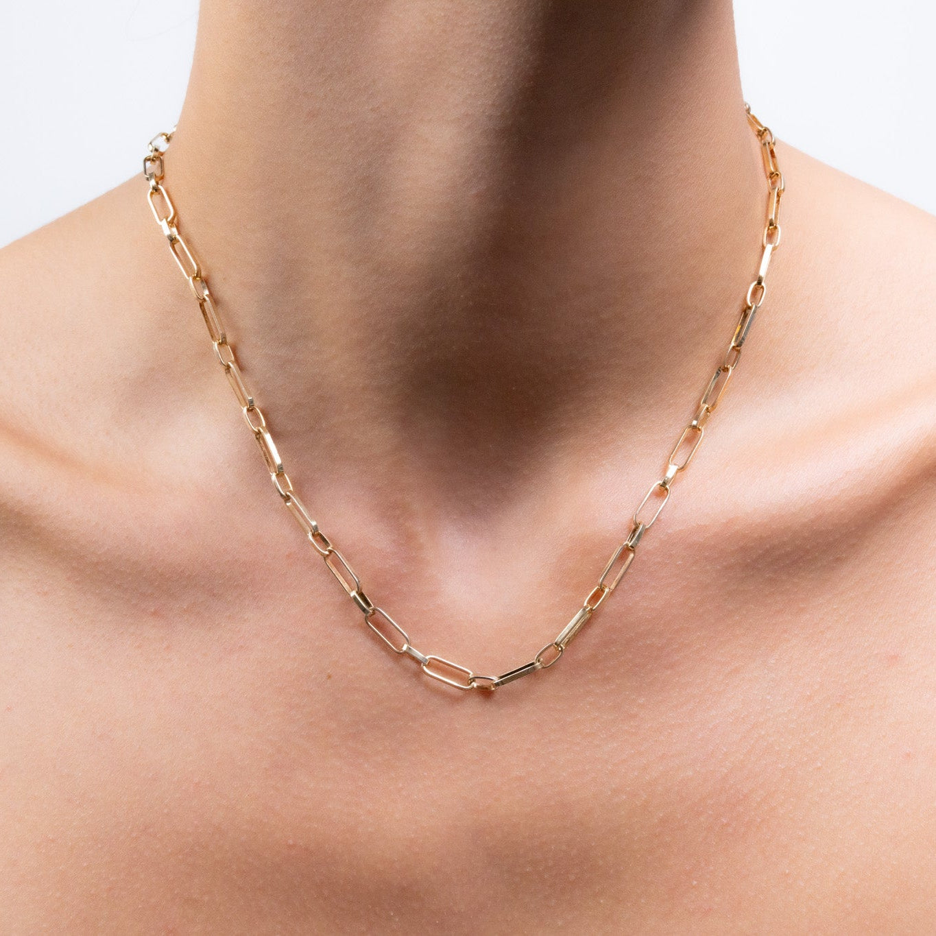 1+1 Gold Paperclip Link Chain