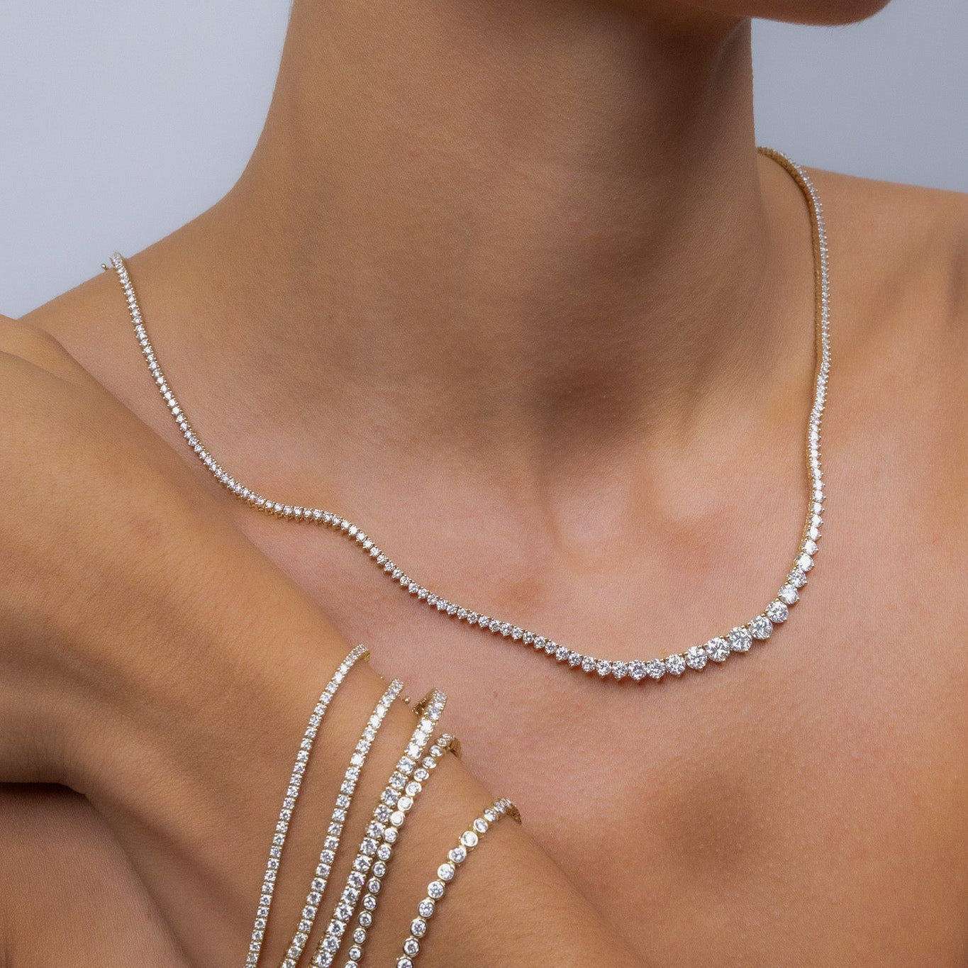 Graduated Tennis Necklace