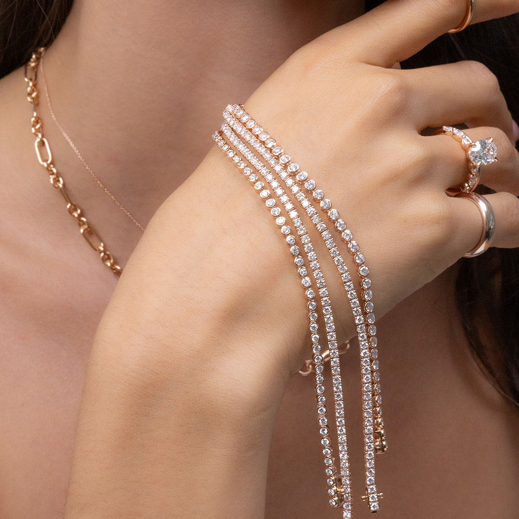 Bezel Round Tennis Bracelet