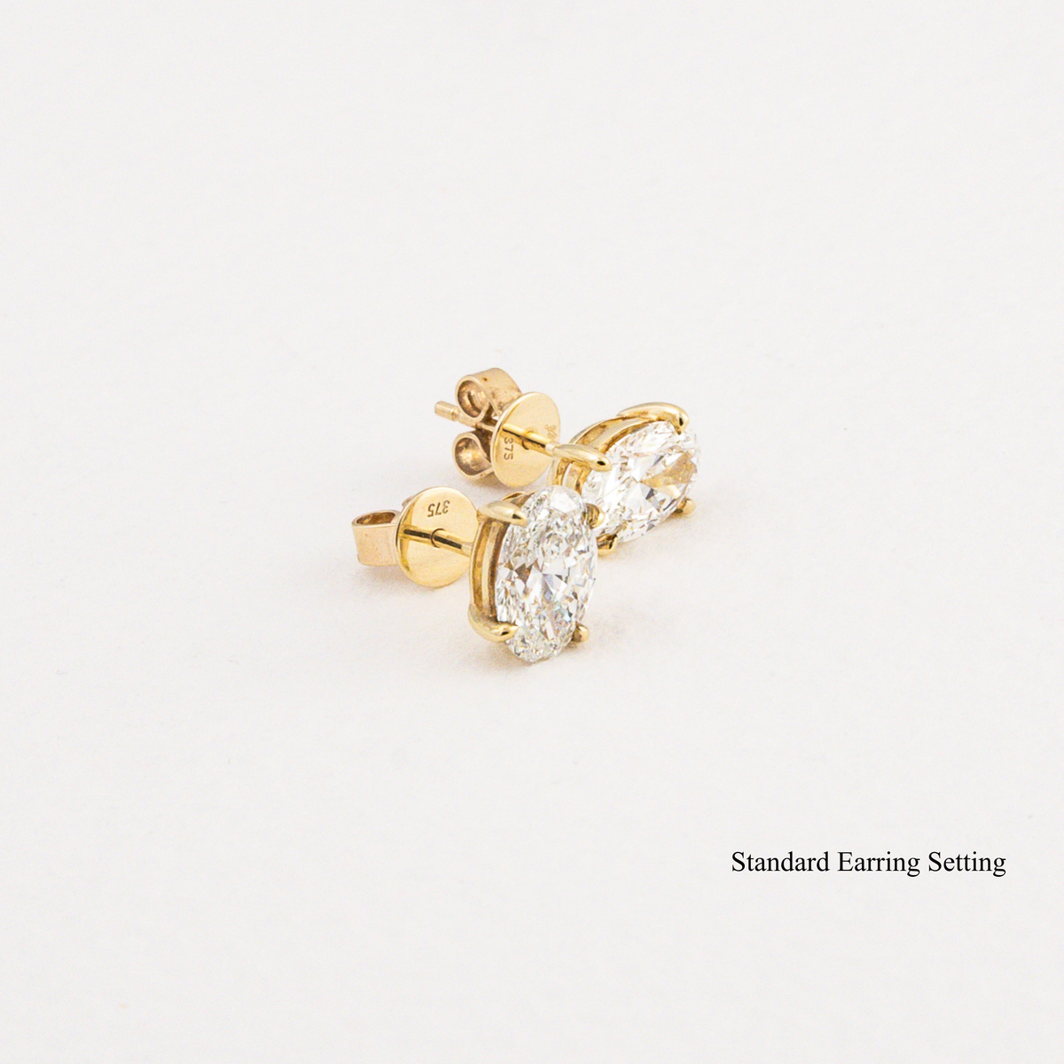 Oval Diamond Studs
