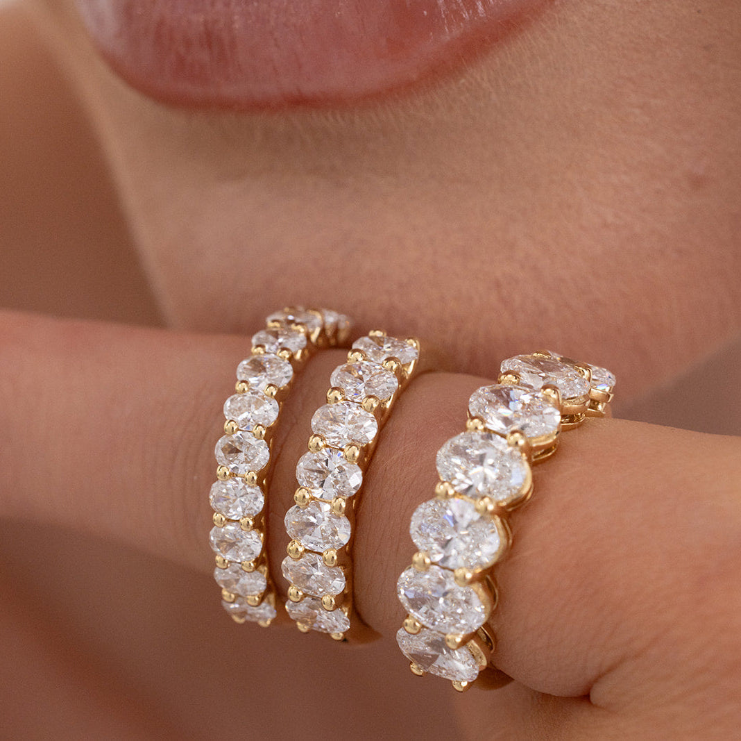 Matthews Jewellers Small Rhea lab grown diamond oval wedding band, handcrafted since 1957