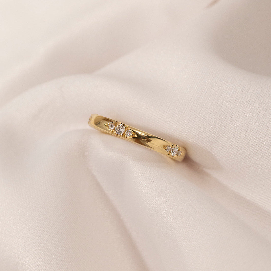 Matthews Jewellers Jasmine lab grown diamond diamond wedding band, handcrafted since 1957