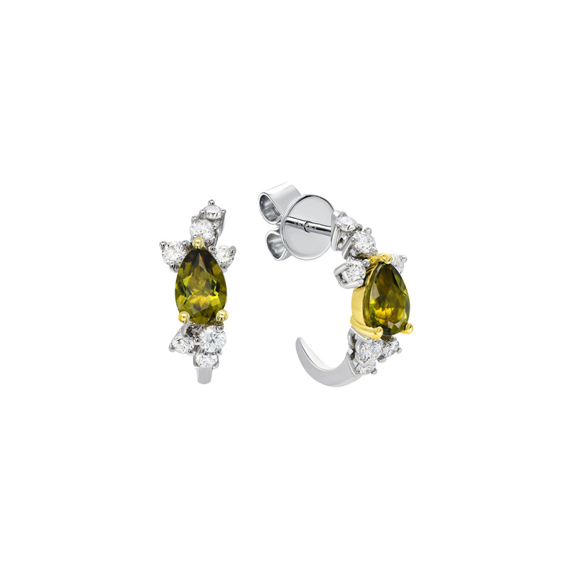 Elanora 18ct Yellow & White Gold Australian Yellow Sapphire Earrings - Matthews Jewellers