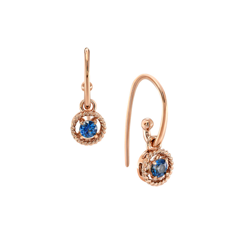 Daphne Royal 9ct Rose Gold Australian Blue Sapphire Earrings - Matthews Jewellers