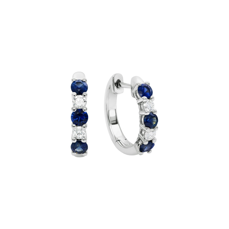Angelica 18ct White Gold Australian Blue Sapphire Earrings - Matthews Jewellers